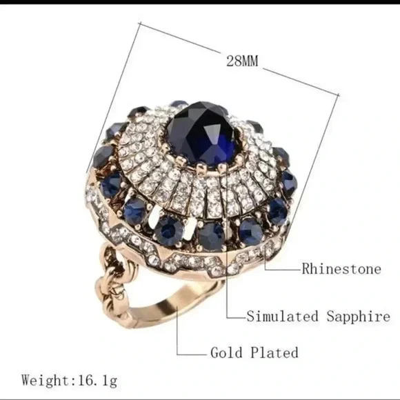Vintage Crystal Antique Rings For Women